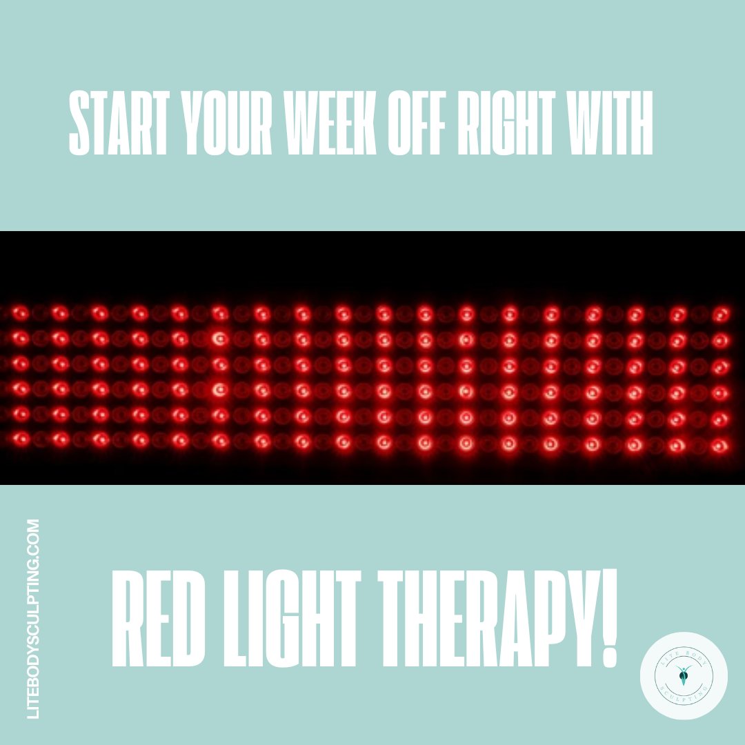 LiteBodySculp's tweet photo. Monday doesn't have to feel like... Monday 😅

Give your body a fresh start with Red Light Therapy!

#redlighttherapy #redlightsculpting #redlightbodysculpting #litebodysculpting #bodysculptingcenter https://t.co/JnvywMZzDX