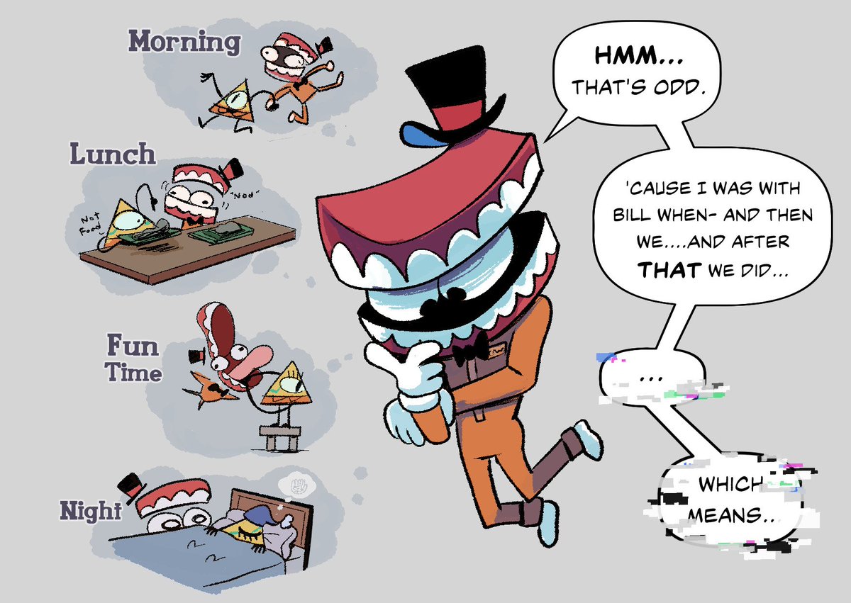 Kamy2425's tweet photo. Someone was feeding him lies about his best friend Bill in one of the asks. He knew that right away.

Tumblr Link: https://t.co/5LDlCoyGVf

#caine #tadc #billcipher #gravityfalls #theraprism #bookofbill #digitalpossession #cainexbill #theamazingdigitalcircus https://t.co/1GkOjydUyk