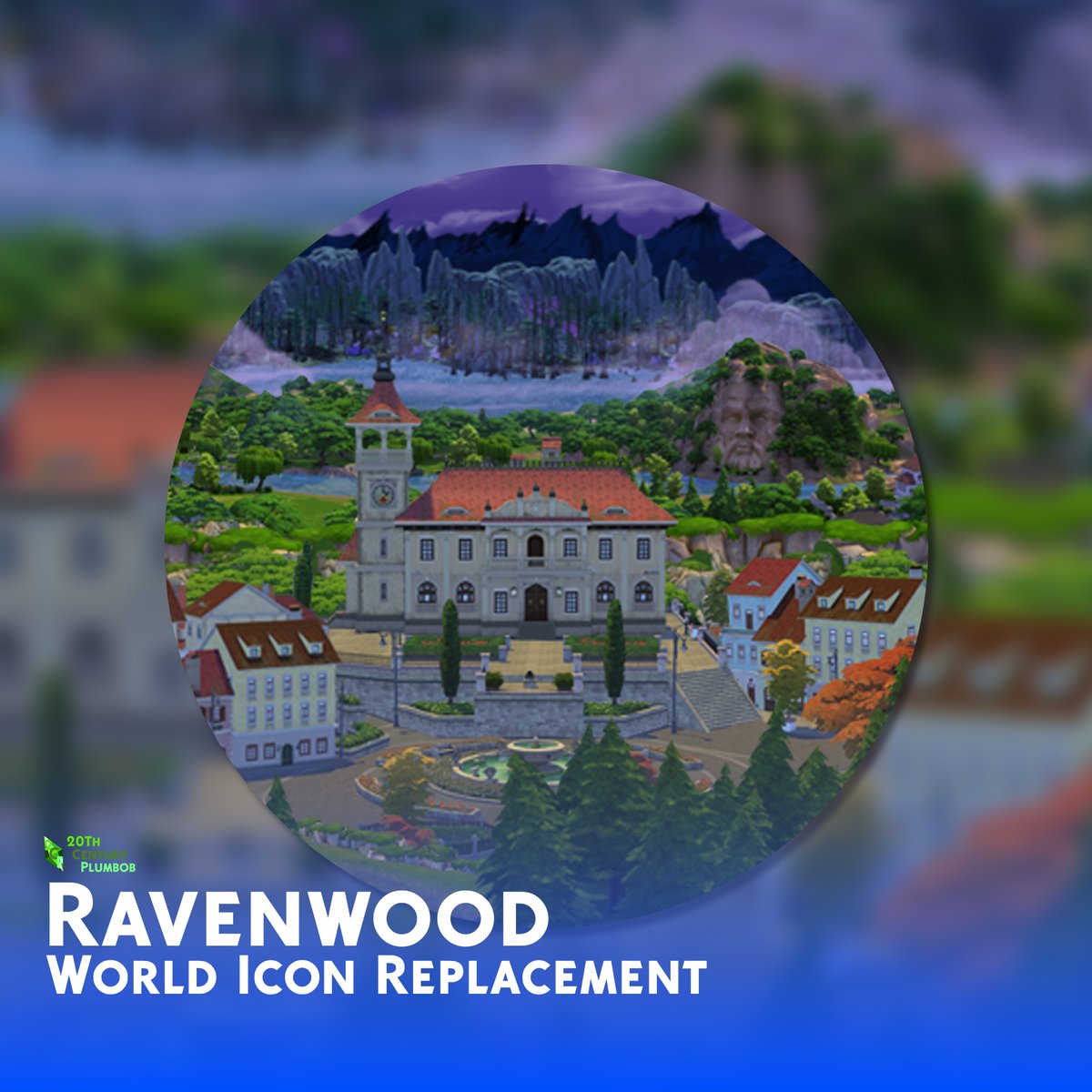 20thCPlumbob's tweet photo. ✨WORLD ICONS UPDATE!✨

Here's the new Ravenwood world icon replacement, up on my Patreon for my generous queens! Thanks for all your love and support!🎀 

Public next week as always!  (P.S. Windenburg redux + MORE ICONS soon)💗 #TheSims4 #Sims4CC 

DL: https://t.co/RRhdTcz4zK https://t.co/ECvOVDqORy