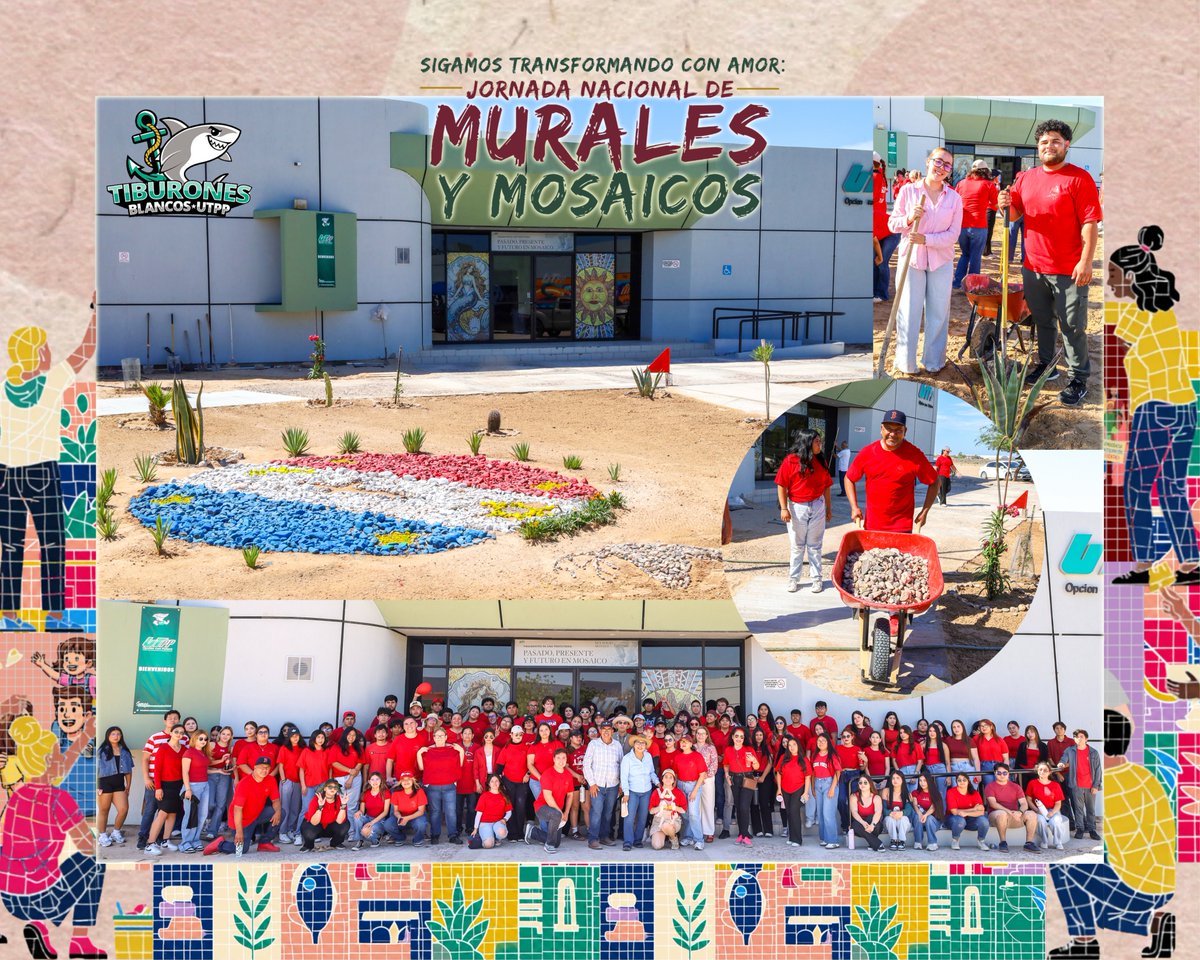 UTPPoficial's tweet photo. En el marco de la Jornada Nacional de Murales y Mosaicos, realizamos la elaboración de la bandera del pueblo Yaqui mediante un mosaico de piedra, integrada a una jornada de reforestación, representa el encuentro entre la diversidad cultural y el compromiso ambiental. https://t.co/0jiIK5W2Qn