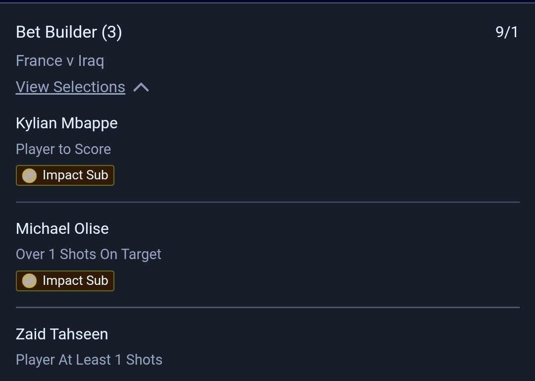 FFT__Mo's tweet photo. France v Iraq!

Mbappe &amp; Olise show and then added in with a long shot pick! https://t.co/kNfJNBb5l9