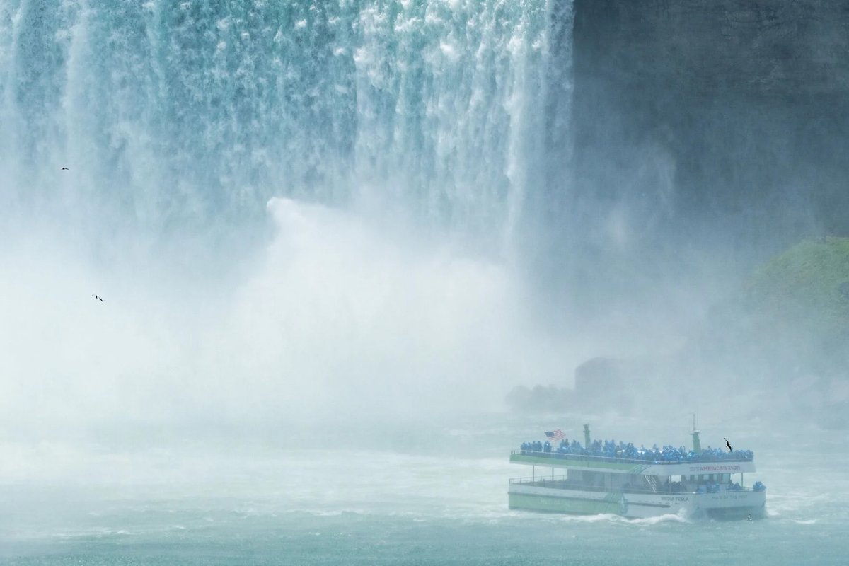 TheBuffaloNews's tweet photo. The Maid of the Mist vessel Nikola Tesla passes Horseshoe Falls in today's #EveryDayAPhoto by @Bessex_Joshua.

https://t.co/pfsiMnIU7C https://t.co/ZXbEo8k6Xf