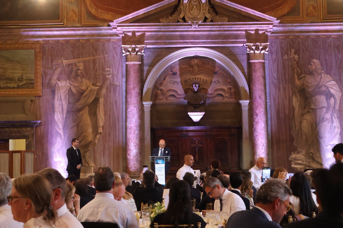 maritimeCyprus's tweet photo. The Shipping Deputy Minister, Ms @HadjimanoliM, attended the Gala Dinner held on the sidelines of the ICS 2026 Shaping the Future of Shipping Summit in Rome, together her associates.
@shippingics @GovCyprus @CyprusinItaly https://t.co/ZZ8ROHsjTu