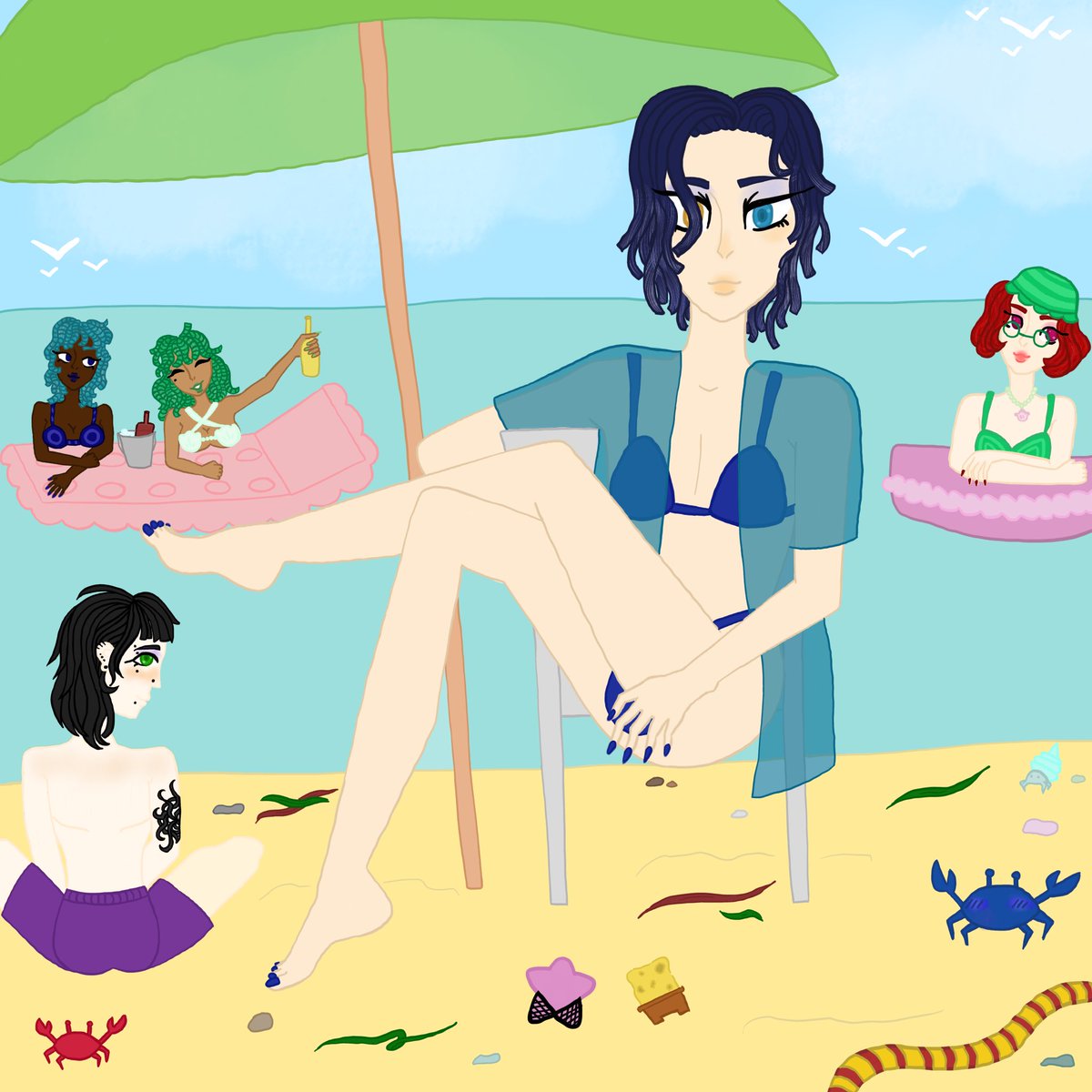 Lolapu8hmo's tweet photo. Beach episode 
(Art request for @DearestRicha)
#beachbitch #richard_sterling #richard #idv #knight #ihavenoideawhostheauthorofreference #ihopeyoulikeit https://t.co/HUDMRUUc0f
