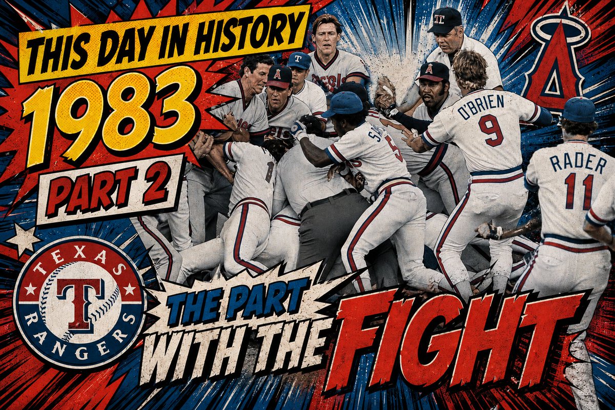 desertdawg's tweet photo. I had forgotten that our Today in Rangers History (Rick Honeycutt) was the game with a fight that started with Bobby Grich Vs Wayne Tolleson, followed by a 19-minute power failure. #WhatANight
Thanks to @TxRangerHistory for reminding me. I was there that night. I remembered the fight and the power outage but totally forgot about the actual game.
