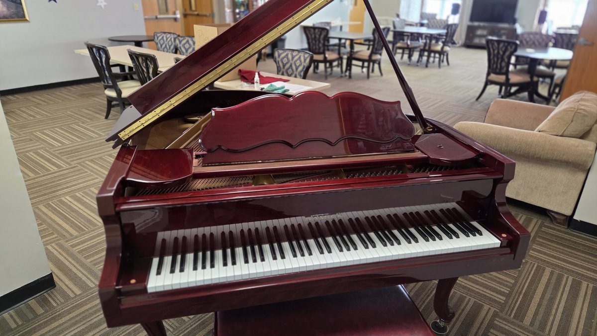 WallkillLivingC's tweet photo. 🎹 A beautiful grand piano has been donated to Wallkill Living Center by Kristina Morelli in honor of her mother, Jane Stechishin Saris. We're preparing it for a special dedication ceremony. Stay tuned! 🎶

#AlwaysUnited #WallkillLivingCenter https://t.co/jyfzG3yVb2