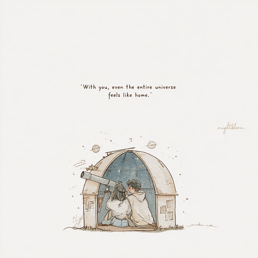 Nightbloomc's tweet photo. "With you, even the entire universe feels like home." https://t.co/qMpxXk6rZ5