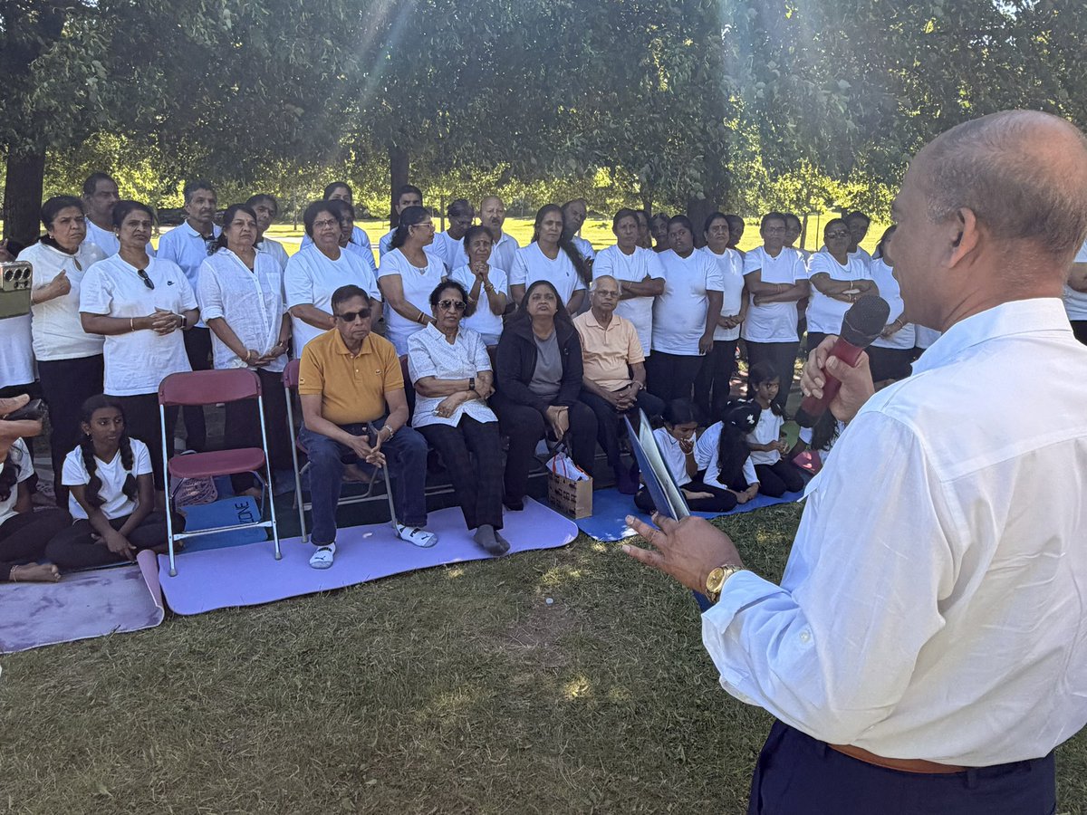 LoganKanapathi's tweet photo. It was a beautiful celebration of International Yoga Day and Father’s Day, bringing our community together in the spirit of wellness, gratitude, and family.

A sincere thank you to organizer Malini Pararajasingham for making this wonderful event possible. https://t.co/byVg771EDn