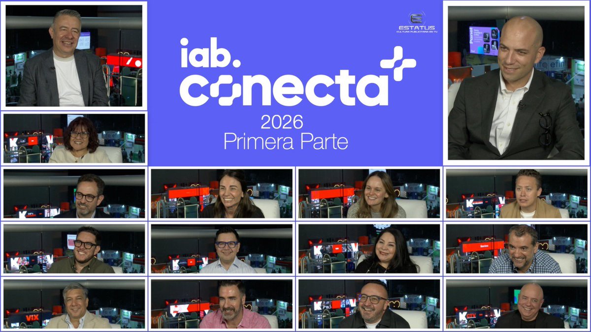 ESTATUSTV's tweet photo. Los esperamos mañana en @ESTATUSTV por @MiCanal5 con IAB Conecta 2026 @IABMexico @grichaud @regoba @IAB_Brasil @iabperu @iab @TeleMundoCine @WalmartMexico @ClaudioFloresT @pantostado19 @recreoagencia @YOSUMAS @OgilvyMX @McCannMexico @ArcherTroy @MikelArriolaP @ekcornish https://t.co/KSaqNGdAUe