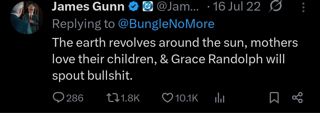 ThomasThorbur11's tweet photo. In the words of james gunn https://t.co/02MJ8Ed8vj