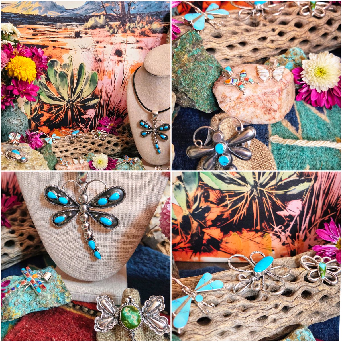 ARLENESGALLERY's tweet photo. Celebrate Summer at Arlene’s — even the bugs are stunning! Native American made dragonfly & butterfly jewelry in turquoise & sterling silver. Perfect desert vibes.

Expect the Unexpected at Arlene’s Gallery & Affordable Adornments! In-store $5 off $25+ | Online https://t.co/sbGqKbVFzP code 26SOCIAL5 + 10% off $50+

Follow on X to Win a pair of Native American Turquoise Earrings!