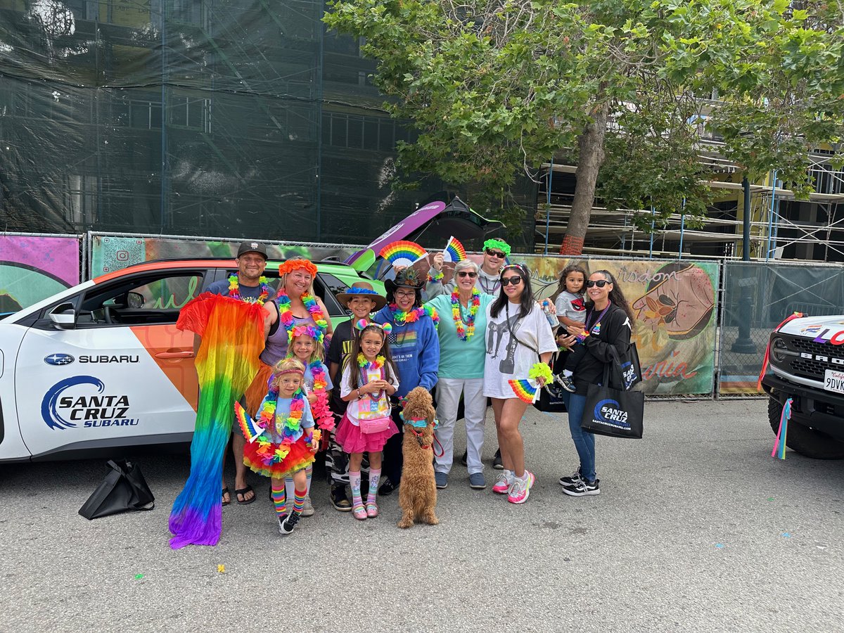 SantaCruzSubaru's tweet photo. Santa Cruz Subaru was honored to join our community in celebrating love, inclusion, diversity, and pride at the annual Santa Cruz Pride earlier this month.

We're proud to stand with the LGBTQ+ community today and every day. 🌈✨ https://t.co/DOpGuIiuOP