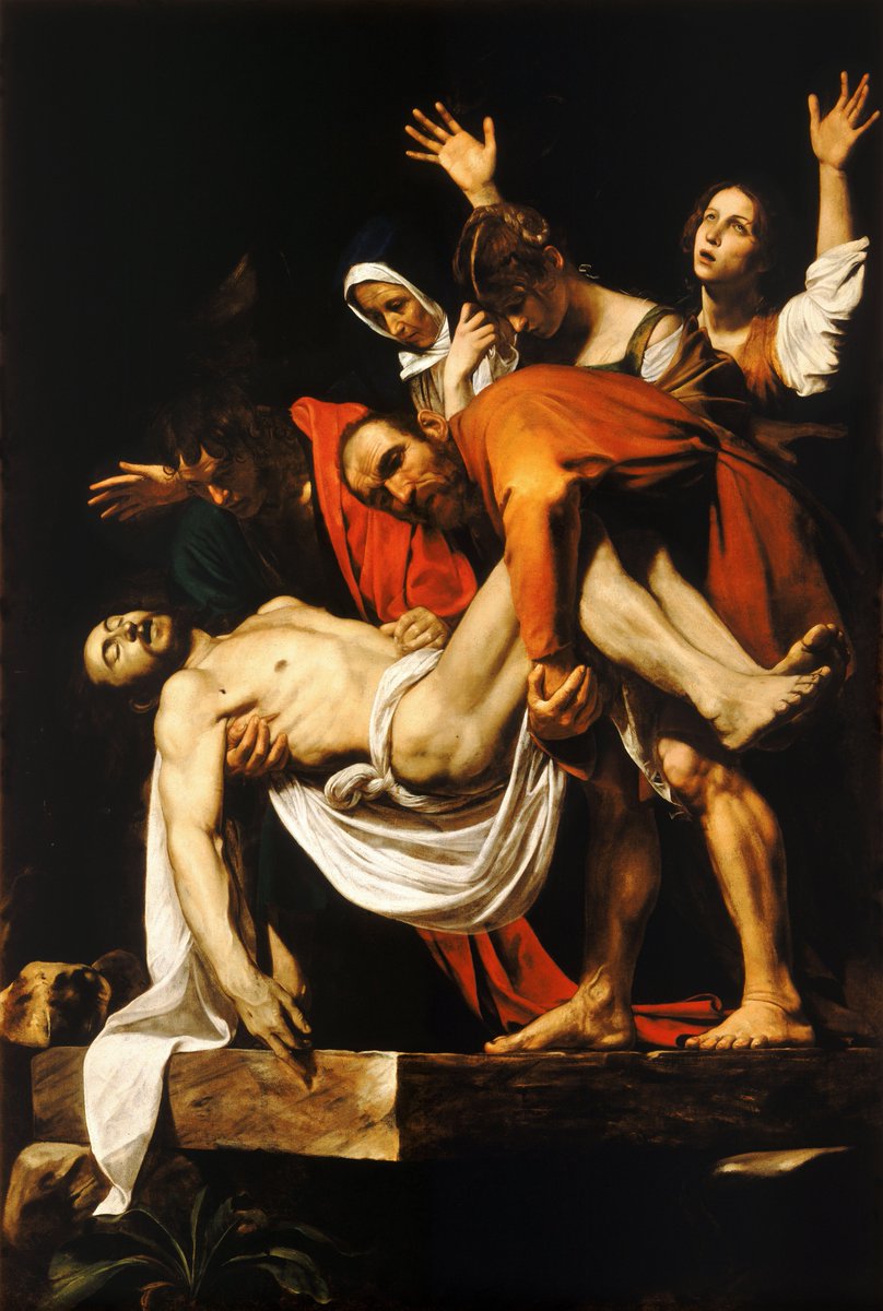 x_da_Vinci's tweet photo. Caravaggio - El entierro de Cristo (1603) https://t.co/r08srISWad