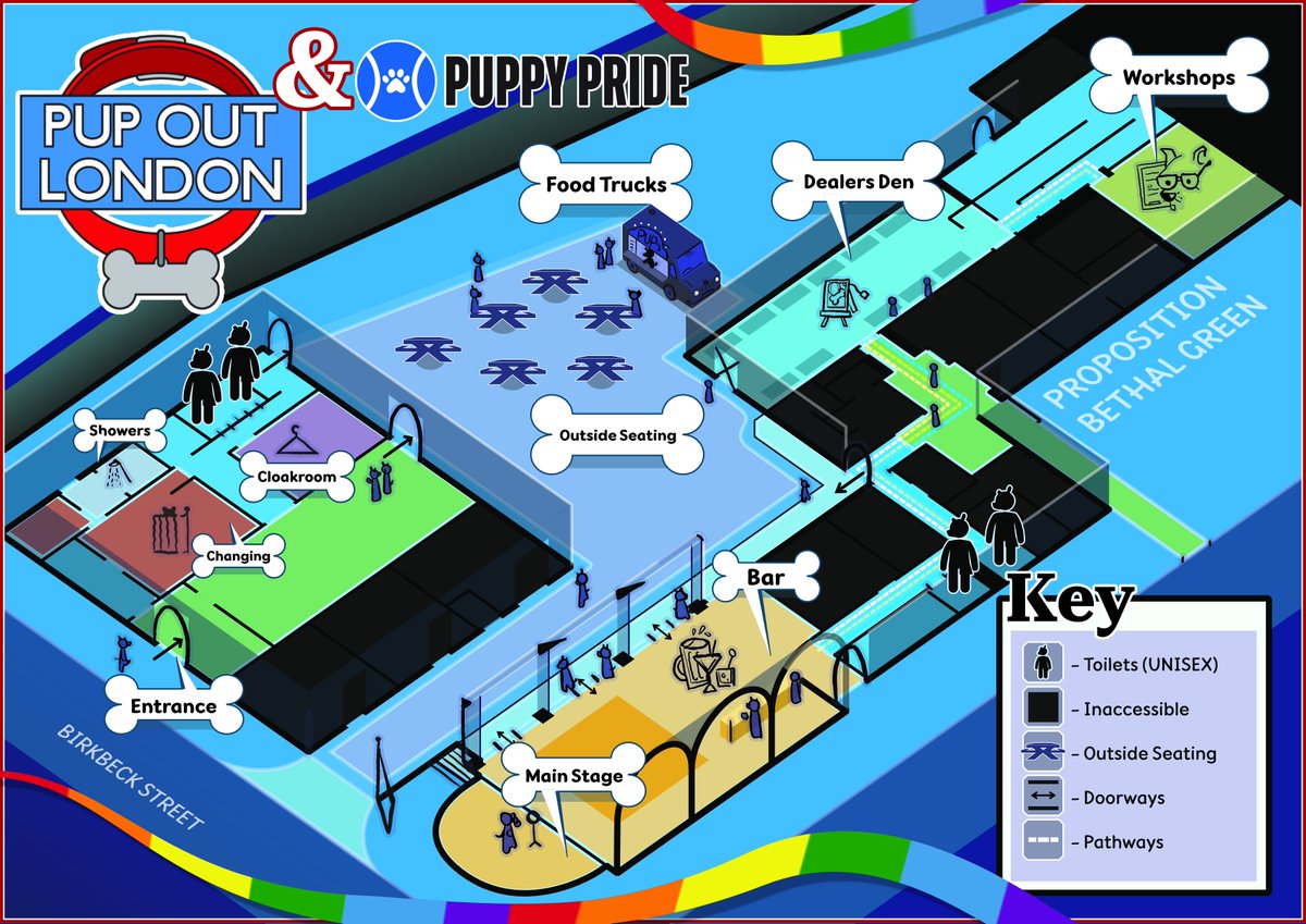 PupOutLondon's tweet photo. Check out our shiny new pride venue map! 

Reminder that our online tickets will become on the door only from next Monday, so get them now for an early bird discount 🐶

🔗 for tickets in bio

#pride #pupplay https://t.co/csu386jpal