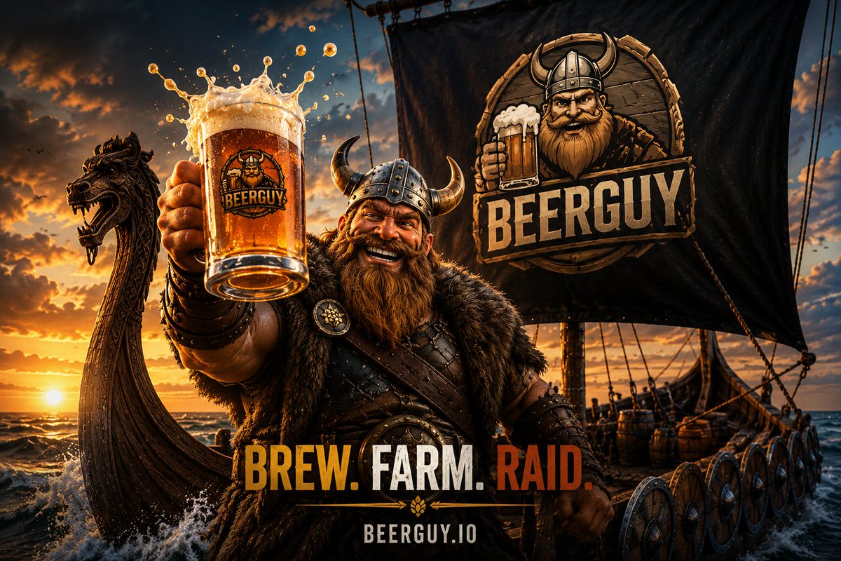 BeerGuyOfficial's tweet photo. 🍺 The longships have left the harbor...

The Beer Raiders are gathering.

⚔️ Website is live.
⚔️ Early Raiders registration is open.
⚔️ The journey has only just begun.

Join us:

🌐 https://t.co/NBr3kLHyAc

🍻 Brew. Farm. Raid.

#BeerGuy #BGUY #Solana https://t.co/HoqjZeDqYS