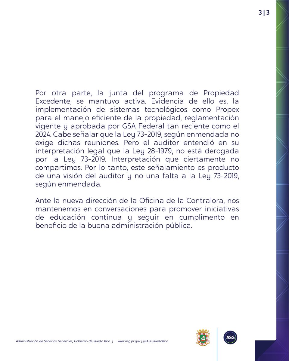 ASGPUERTORICO's tweet photo. 🗞️ Comunicado de prensa | ASG responde al informe de la Oficina de la Contralora https://t.co/Nd7Am5jjGS