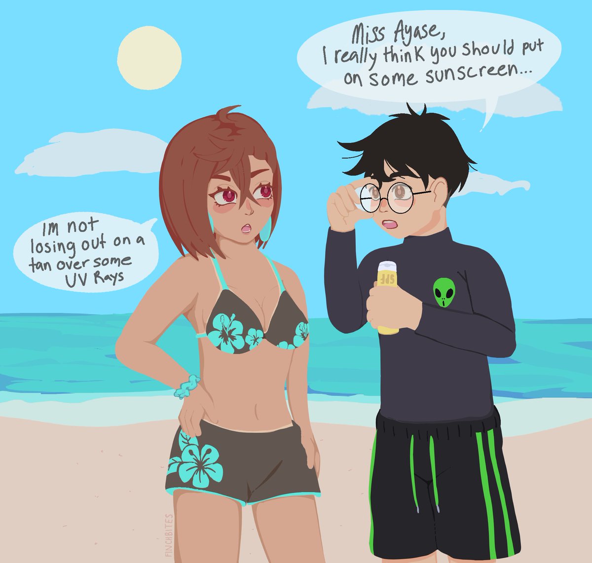 finchbites's tweet photo. Summer time !! + bonus comic in the thread
(Experimenting with lineless art + lasso tool)
#dandadan #ダンダダン https://t.co/wuo0fmADNj