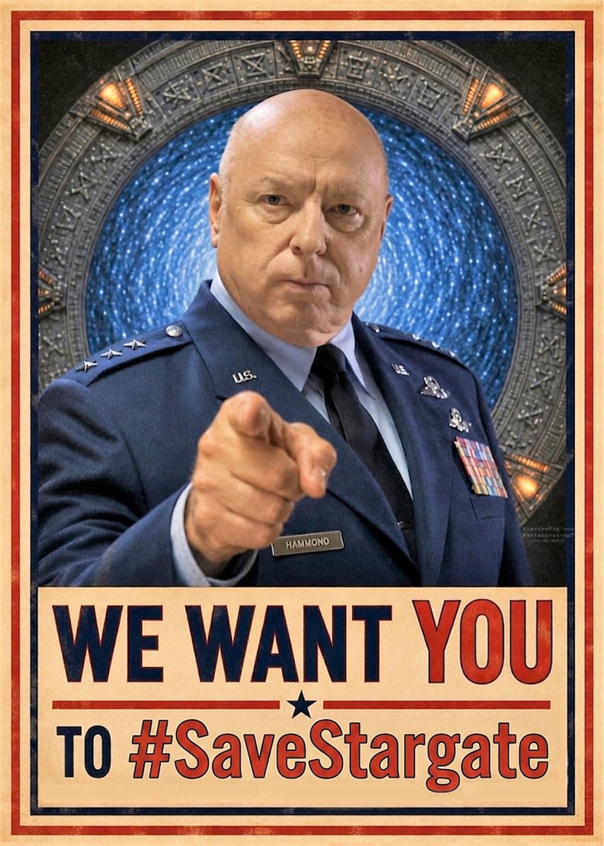 ElectroPig's tweet photo. OVER 98,300 fans have signed the petition!

The fans haven’t quit. The cast hasn’t quit. The Stargate universe still has stories to tell.

Reopen the gate @AmazonMGMStudios. Honor the greenlight. Give us what you promised.

#SaveStargate
@MichaelShanks @robertpatrickT2 @dhewlett https://t.co/7ErhIhNdgl