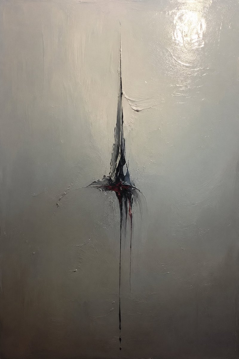 Minimalist Abstract Glossy Oil Painting