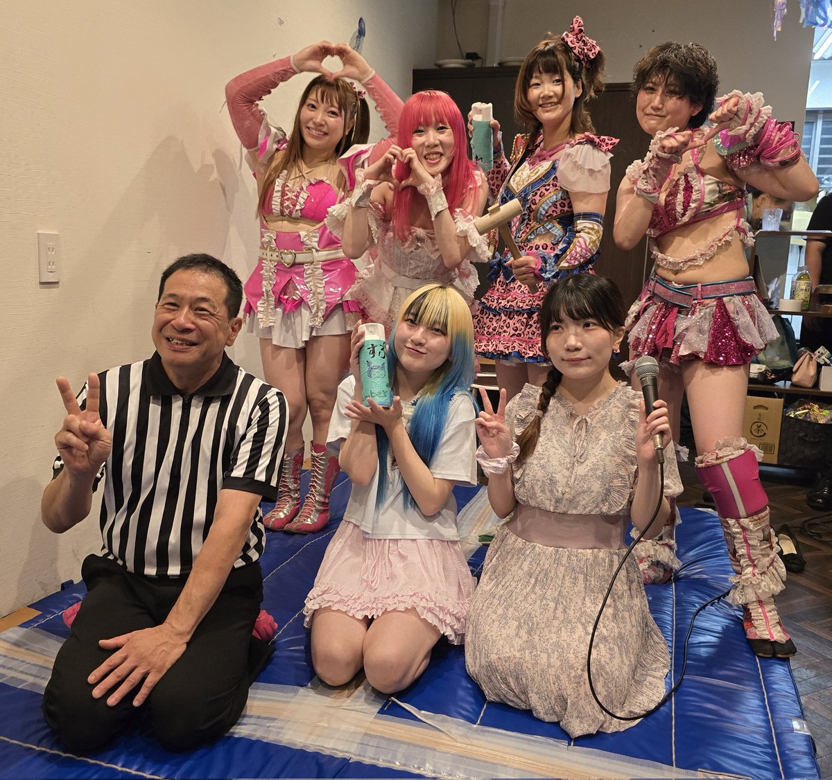 KentaroKannari's tweet photo. 『6.22 #BarKadoプロレス 』
#神姫楽ミサ 選手

苺畑ひより選手こと ひよりんとのタッグ
弓李選手＆金子五十鈴選手と対戦。
ゲーム形式の取り組みから
(すごく面白かったです🤣)
最後はマットプロレスでの試合。
渾身のミサトンクラブを決めて勝利🔥

#PINKCARNIVAL 
最高に楽しかったです！！！ https://t.co/KVDhDTtHOA