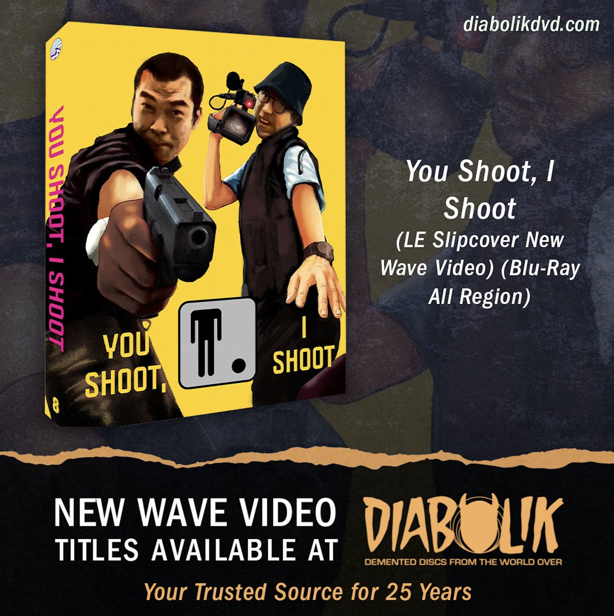 diabolikdvd's tweet photo. NEW WAVE VIDEO titles now available to pre-order at Diabolik!
https://t.co/xHwSYvZPDK
#newwavevideo #physicalmediaadvocates #diabolikdvd #youshootishoot #kamomediner #asiancultcinema https://t.co/ERMpfVD6t8