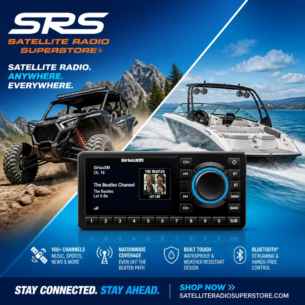SatRadioStore's tweet photo. No cell service? No problem! 🌲 Whether you’re in a UTV, boat, or on a road trip, SiriusXM works where cell towers don't. Stay connected off-the-grid! 🛰️

🔗 Shop now: https://t.co/cGf1cP5sYT

#SiriusXM #OffRoad #Boating #UTV https://t.co/AmymS28J1n