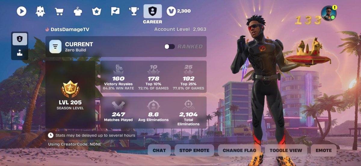DatsDamage's tweet photo. @HappyPower Came from PUBG to Fortnite in 2024…….This season is so EZ. https://t.co/TUftKvswQo