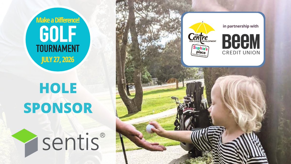 Centreforchild's tweet photo. Wowee, another Hole #Sponsor- thanks to our returning friends at The Sentis Group!
Tickets are almost gone- don't miss your chance to join us July 27 for a sunny day on the links, raising funds to support #vital services for #special kids!
https://t.co/6ukZEW2loy
@beemcreditunion https://t.co/tbSCg1CTtI