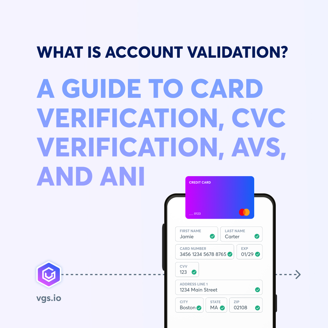 getVGS's tweet photo. 👉 Choosing the right account validation method starts with understanding what each card network supports.

We've put together a quick reference comparing validation methods and network support across the payments ecosystem.

➡️ Swipe through the highlights

For a full deep-dive on account validation, @getVGS's Austin Clark and Laura Furlong break down how these methods work and where they fit into your strategy at the link.

🔗: https://t.co/niPBfGDFnZ

#VGS #Payments #PaymentInfrastructure #AccountValidation #Fintech