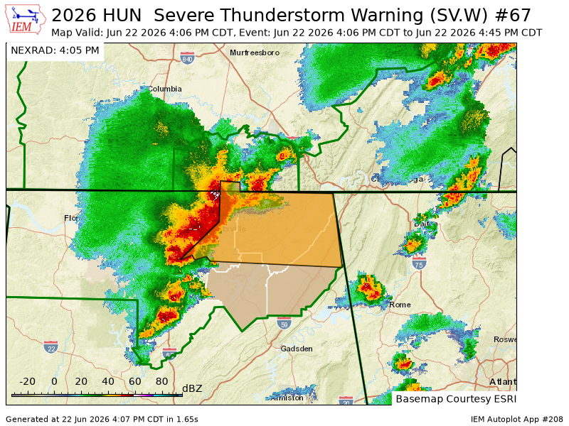 CamutoWHNT's tweet photo. HUN issues Severe Thunderstorm Warning [wind: 60 MPH (RADAR INDICATED), hail: 1.00 IN (RADAR INDICATED)] for DeKalb, Jackson, Madison, Marshall [AL] and Lincoln [TN] till 4:45 PM CDT https://t.co/Go7zNzrLAu https://t.co/oAaDnNGeB3