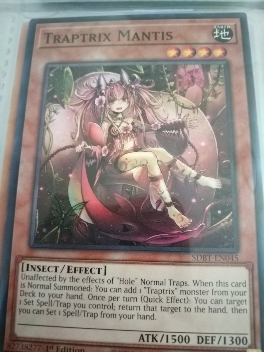 TeamSkullRen's tweet photo. Just got the traptrix deck and this one so far is my favorite just because she's cute. https://t.co/hEItJ5mrTL