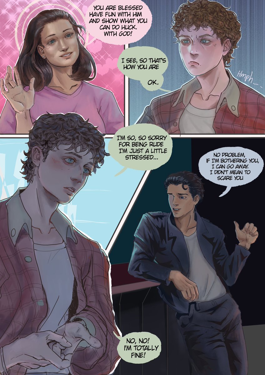 Mathias96818224's tweet photo. #hucklerobby comic part III!!!  
Saint Trinity leaving poor boy!

#thepitt https://t.co/vGOvnNMP3w