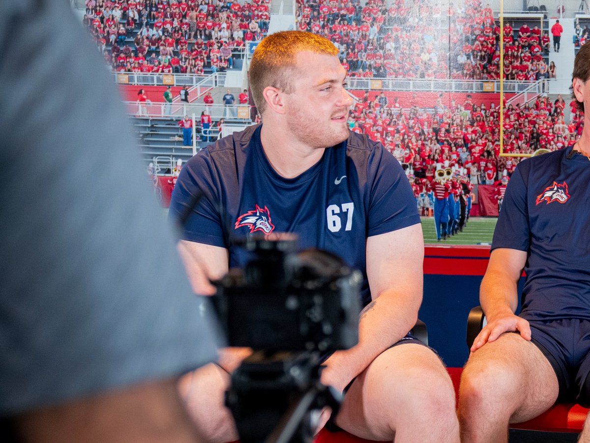 StonyBrookFB's tweet photo. 🎤 Pack Chat - Episode Two 

Episode 2 of our summer Pack Chat series drops soon featuring Quinn, Justin and Connor! 

#As1 https://t.co/GLDigrf1Rd