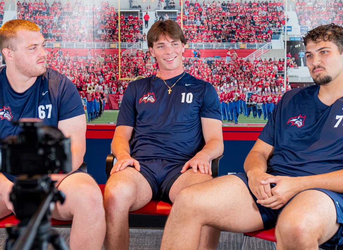 StonyBrookFB's tweet photo. 🎤 Pack Chat - Episode Two 

Episode 2 of our summer Pack Chat series drops soon featuring Quinn, Justin and Connor! 

#As1 https://t.co/GLDigrf1Rd