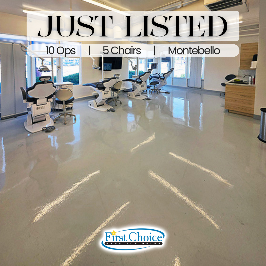 FirstChoicePS's tweet photo. ✨ NEW LISTING! ✨

Montebello Dental Practice

Whether you're looking to start your ownership journey or grow your existing portfolio, this practice offers exceptional potential in a thriving community.

Listing # 26 - 204
Asking $199,000
10 Ops | 5 Chairs

🔹Hard Corner! Great Parking! Ground Floor!
🔹Startup Pediatric Space! Built-In Referrals!
🔹Fantastic Signage! Very Busy Intersection!

Beautiful, move-in ready pediatric facility below large, very successful GP office. Up to 6 chair open bay available plus 2 large closed surgical rooms and up to 2 more standard GP operatories. Rent is excellent for the parking, street exposure and referring upstairs GP. Chairs and computers are new. High household income over $80,000 in this area that is primarily families. Superb area for pediatric dentistry! Upstairs dentist seller had built out to do specialty and ortho but was too complicated to split from main office and have decided to lease to pediatric dentist. Excluded items: Surgical chair, delivery and surgical light.

https://t.co/dTISGAY7qH

▪ ▪ ▪ ▪ ▪ ▪ ▪ ▪ ▪ ▪ ▪ ▪ ▪ ▪ ▪ ▪

First Choice Practice Sales, Inc.
DRE #01852175
California Dental Brokerage
32+ Years Experience

Contact our team to Buy & Sell with Confidence

☎️ 949-548-4559
📧 sales@firstchoicedds.com
💻 https://t.co/4gSsRYtxvY

▪ ▪ ▪ ▪ ▪ ▪ ▪ ▪ ▪ ▪ ▪ ▪ ▪ ▪ ▪ ▪

#DentalPracticeForSale
#DentalPractice
#DentistLife