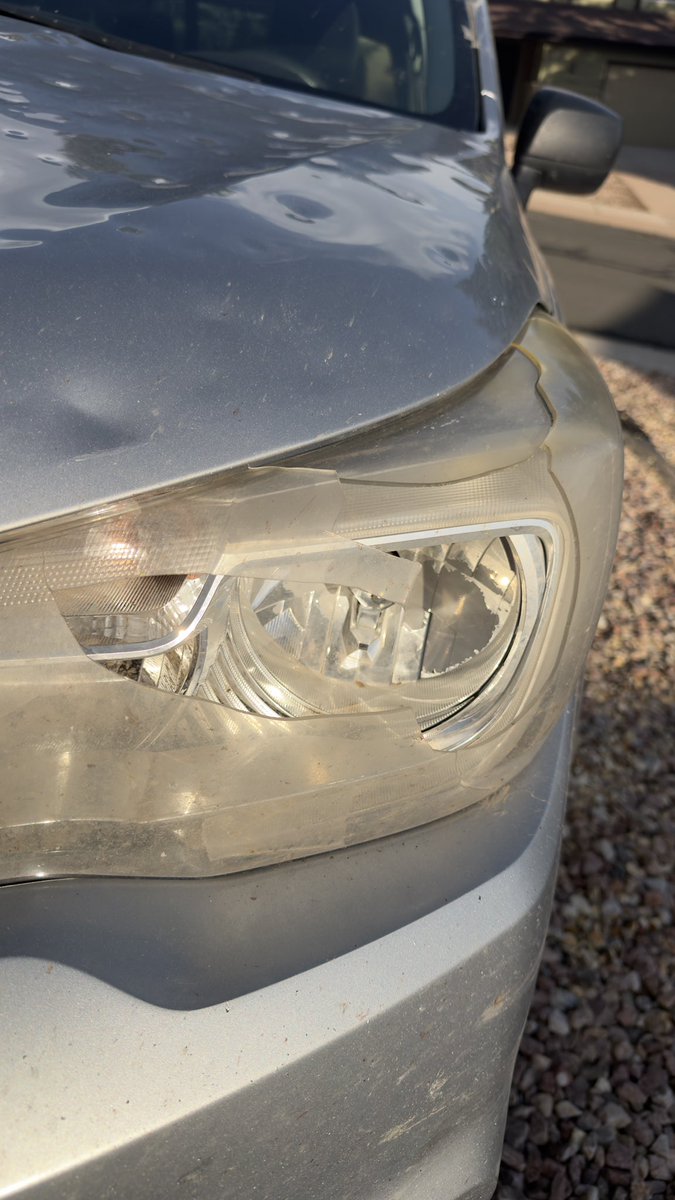 JessicaMoore_WX's tweet photo. My car has taken such a beating from big hail this year, poor Subie lol https://t.co/KgNMcRjT7d
