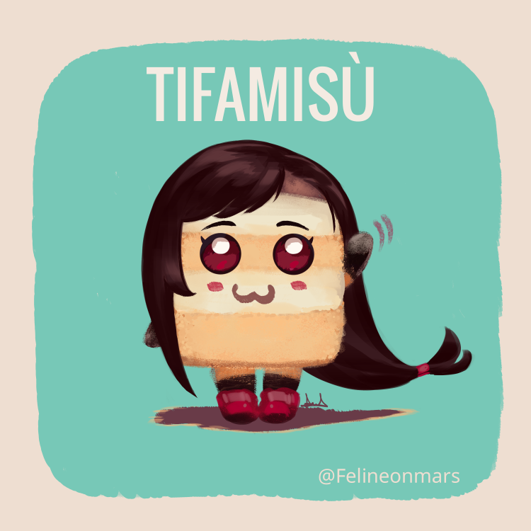 FelineonMars's tweet photo. Tifa + Tiramisu  

#FF7 #Tifalockhart #ティファ #doodles https://t.co/sNLxxTZXo8