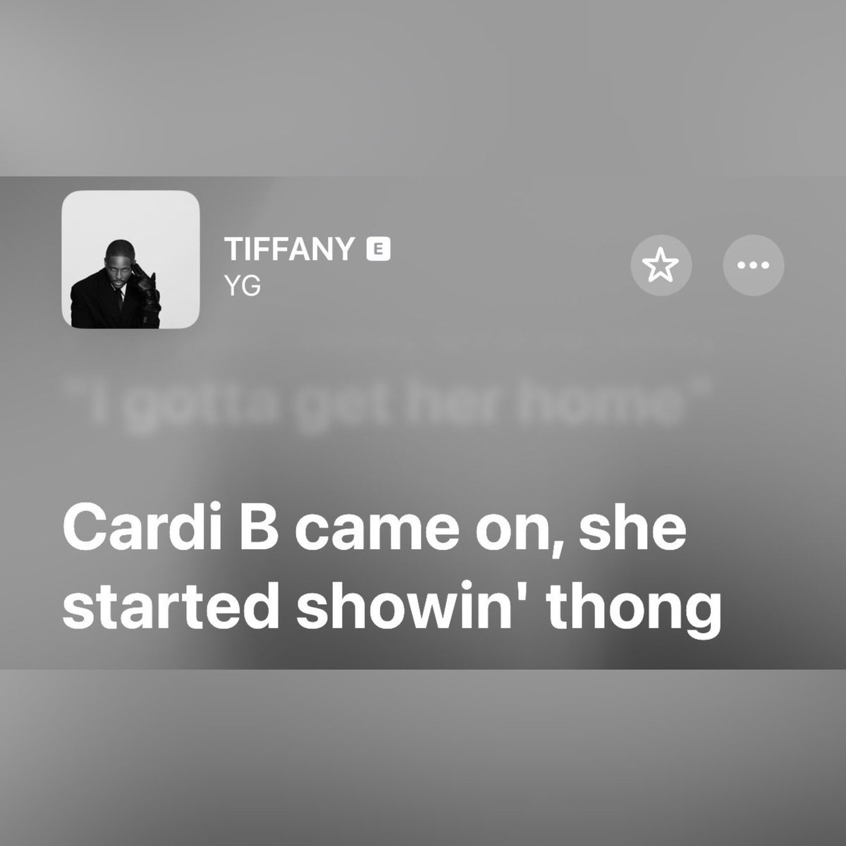 CelebLoveBardi's tweet photo. YG mentioned Cardi B in his new song “TIFFANY” https://t.co/doWUPNV0Mf