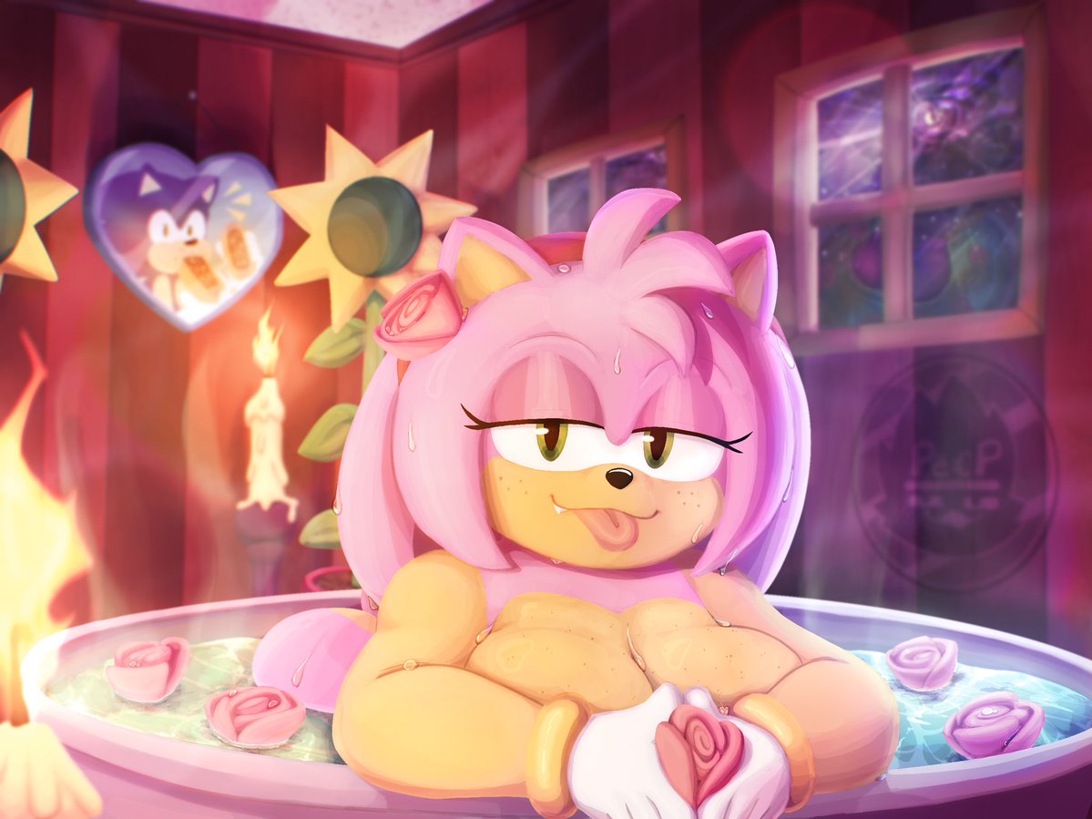 friedPeeP's tweet photo. Amy Rose chillin in the tub https://t.co/WM7v2flizh