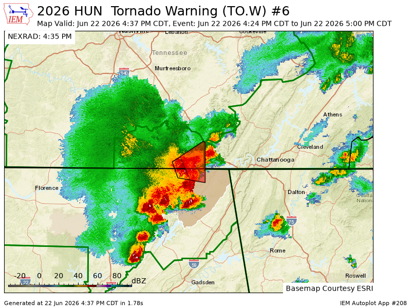 alstormtracker's tweet photo. HUN continues Tornado Warning [tornado: RADAR INDICATED, hail: 0.00 IN] for Jackson [AL] and Franklin [TN] till 5:00 PM CDT https://t.co/XP9eJR1xZR https://t.co/kPUsLgcRGv