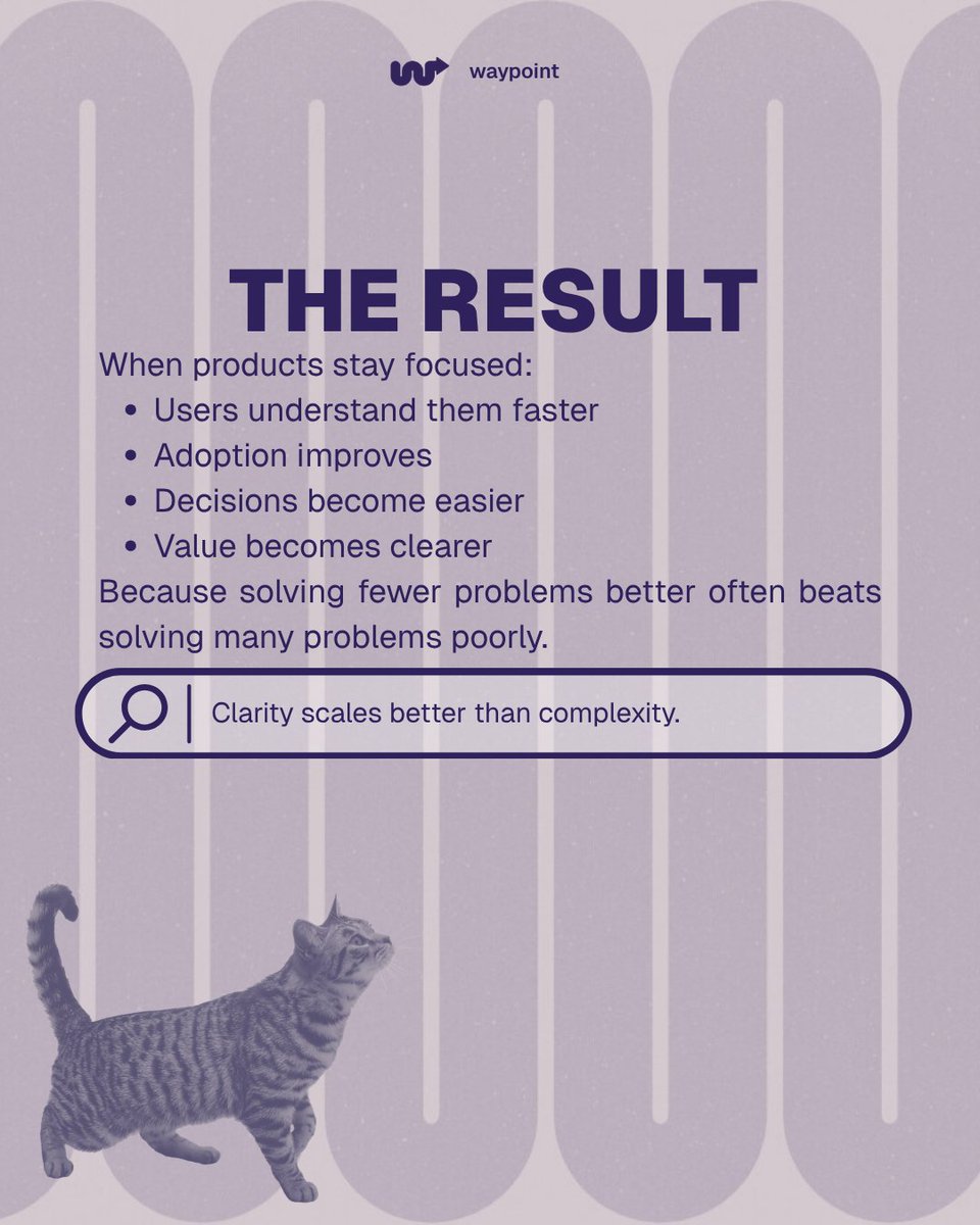 hiwaypoint's tweet photo. 4/4 Great products are often defined not by what they include, but by what they intentionally leave out. 🚀

#ProductStrategy #ProductManagement #DigitalProducts #UXDesign #ProductThinking #CustomerExperience #BuildWithIntent #ScalableGrowth #WaypointAgency #BuildToScale https://t.co/whMuEJQueM