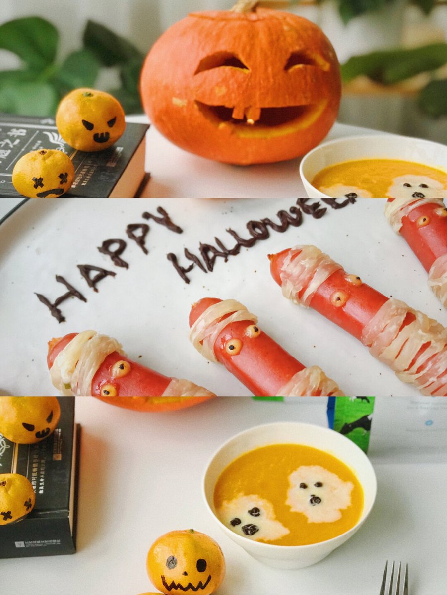 ContiEnzo6's tweet photo. Spooky Season Feast Alert! Our Halloween special features crispy pumpkin devils u0026 haunted apple cider glazed ribs—limited time only, grab yours before midnight!， https://t.co/P3rD51fuOu