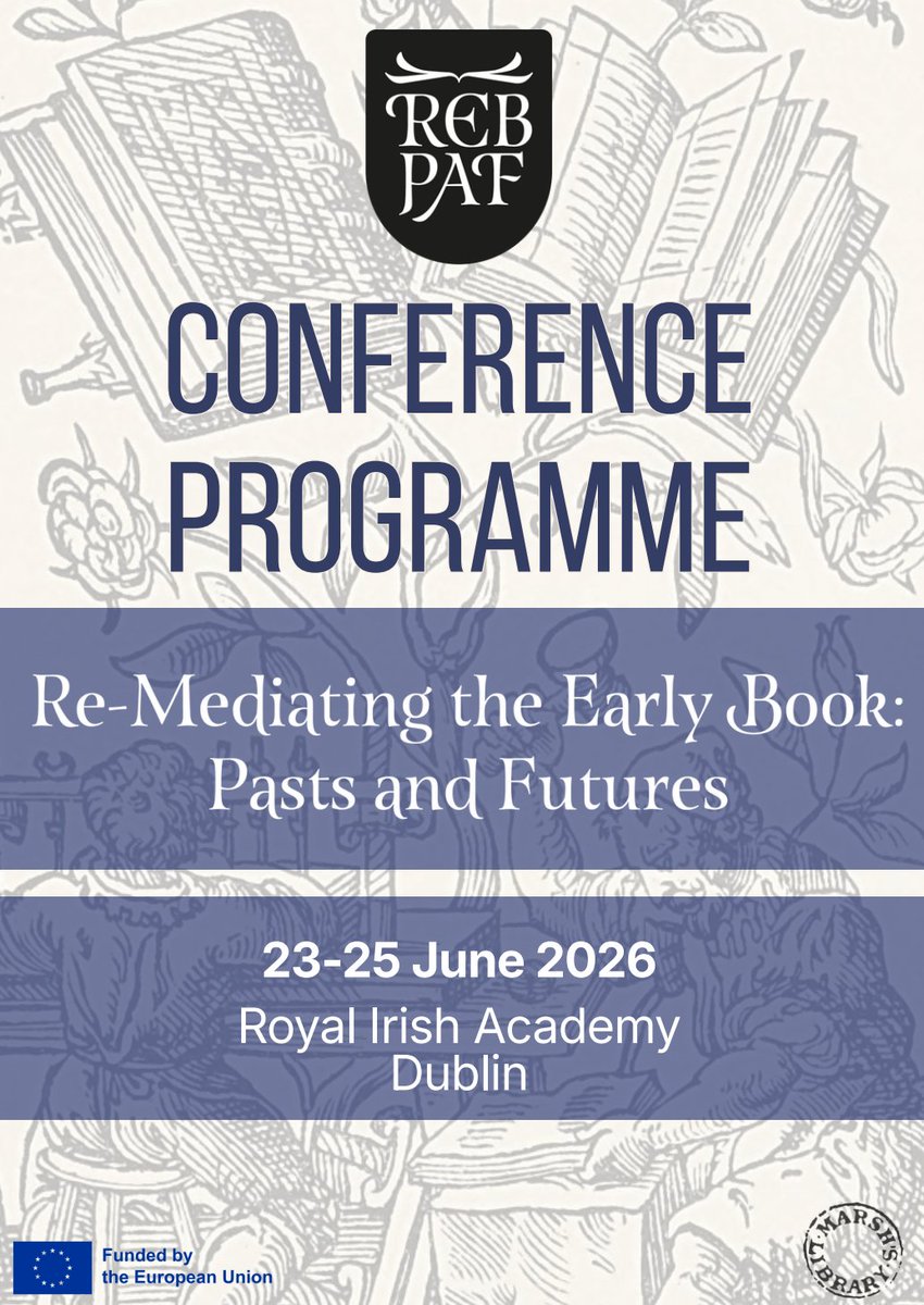 MedievalOptics's tweet photo. Looking forward to the book history conference, 'Re-mediating the Early Book: Pasts and Futures', starting tomorrow in Dublin. https://t.co/OkyTaNAc1B https://t.co/QW0SVBU94a