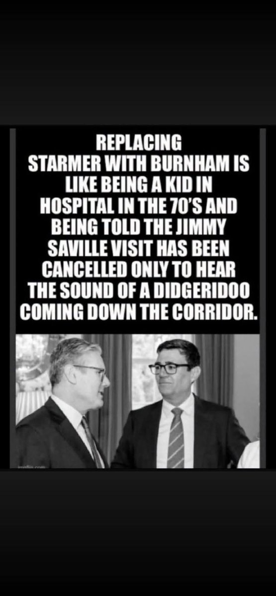 RetroCryptoHQ's tweet photo. @TRobinsonNewEra @realDonaldTrump Burnham is just another wrong un from the pedo party. The UK is in just as perilous a position as it was before dodgy Starmer resigned. https://t.co/K4eHhPuwe9
