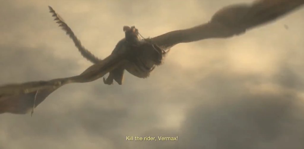 inotcarly's tweet photo. you know what at least someone FUCKING FINALLY got an ounce of sense and knew to target the rider instead of going into a dragon v dragon battle for no reason i’ve been on this since the book came out https://t.co/ARitQnVs5l