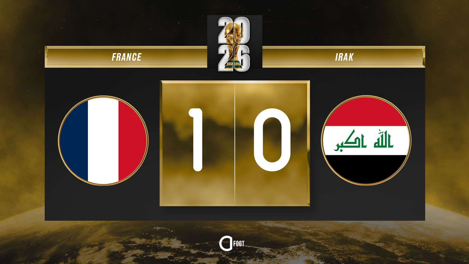 ⏱️ MI-TEMPS !

FRANCE 🇫🇷  1-0  🇮🇶 IRAK...