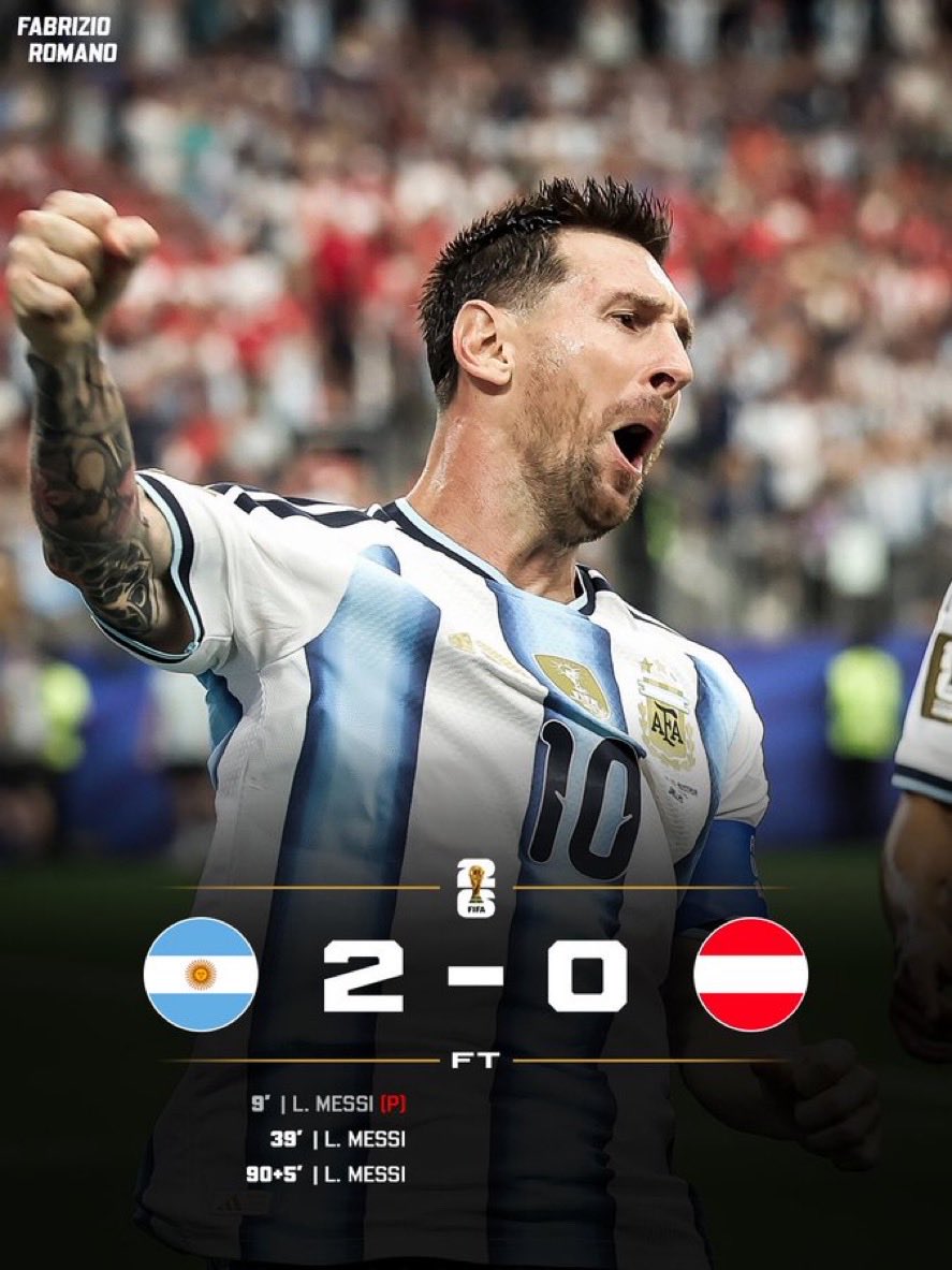 おはようございます☁️ 6月23日(火)🔥 アルゼンチン🇦🇷の快勝 メッシ