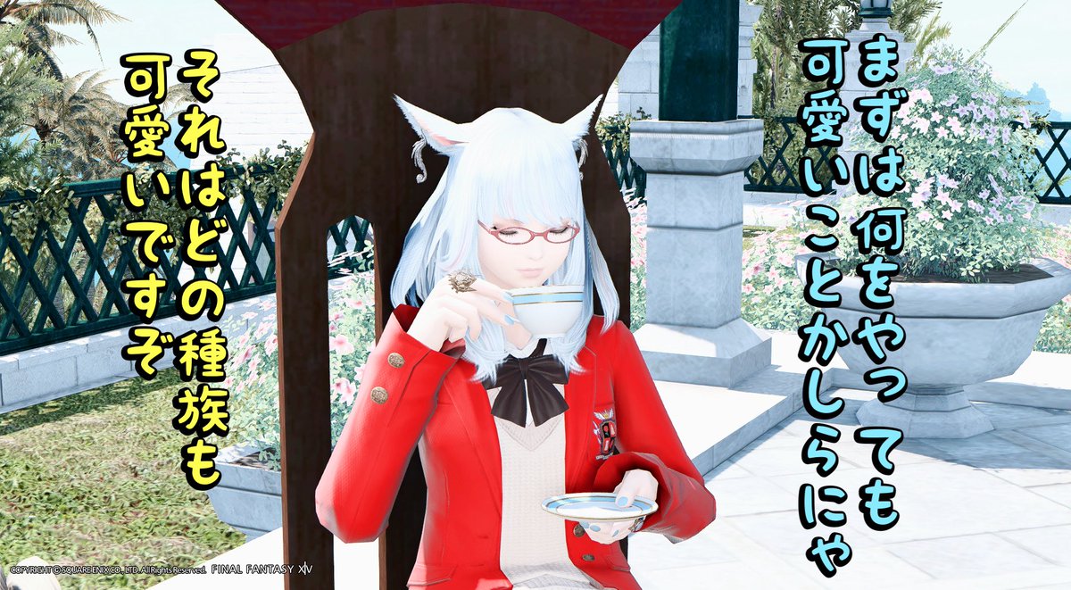 mizuna_karashi's tweet photo. おはようございます！
ありませんか？会話の返答に困ったこと。
そう言う時、ミコッテなら『にゃ！』と言えば解決！
さぁ君もミコッテになってニャーライフだ！

やりすぎると詰められるから注意だぞ⭐️ https://t.co/Vbj2oJt7f1