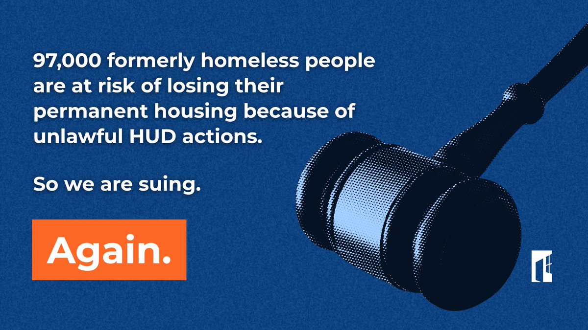 naehomelessness's tweet photo. The Administration has acted once again to implement unlawful changes to HUD’s CoC Program that will threaten over 97,000 formerly homeless people’s permanent housing. 

We’re updating our lawsuit to protect critical funding. Read more: https://t.co/R1N9qWx5Bs https://t.co/MYFOTbOloY