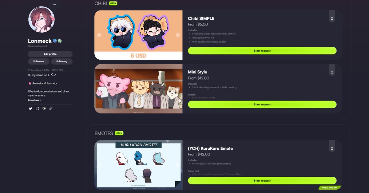 AnimateLonmeck's tweet photo. 💛OPEN COMMISSION💛

You can see more information and commission me through my VGen! 
RTs, Likes and Share much appreciated 

VGEN: https://t.co/N9vVxsmkIG

#VGen #Commission https://t.co/v52QFRdhIv
